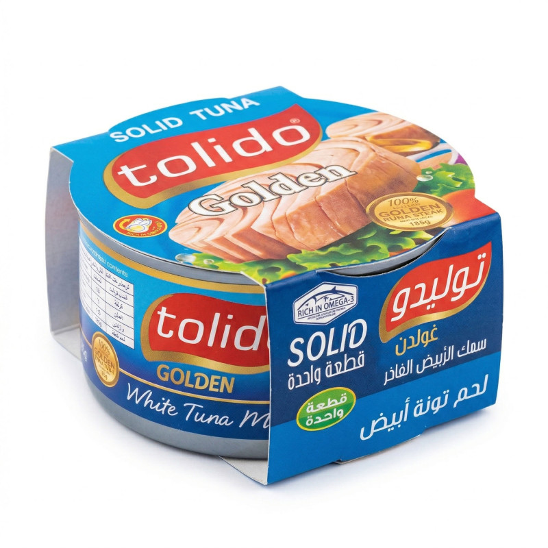 توليدو لحم تونة ابيض قطعة واحدة بارد 185 جم