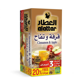 العطار شاي قرفة وتفاح 24 ظرف