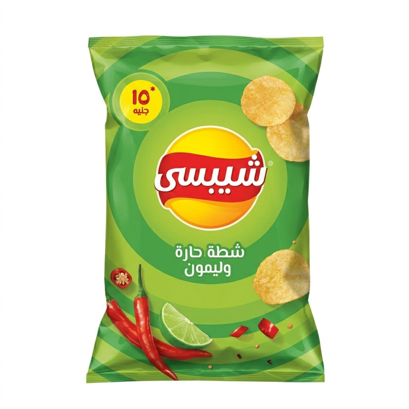 شيبسي شطة وليمون ب 15 ج