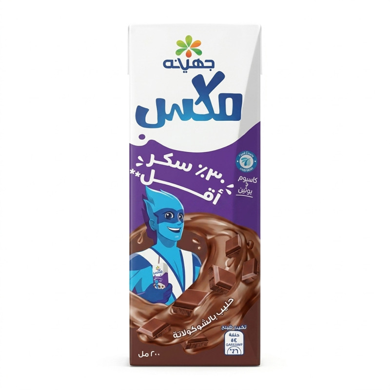 جهينة حليب ميكس شوكولا سكر اقل 200مل