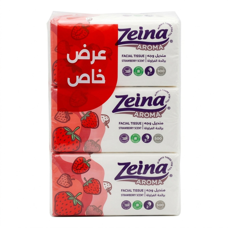 زينة مناديل برائحة الفراولة 500 منديل
