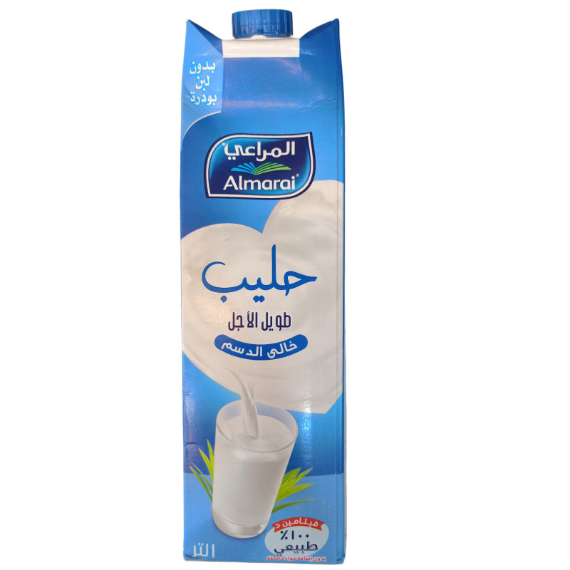 المراعيي حليب خالي الدسم تتراباك 1 لتر