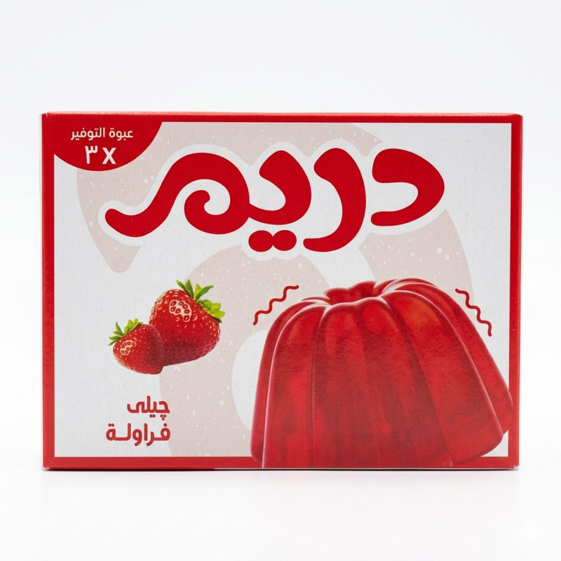 دريم جيلي عائلي بنكهة الفراولة عرض 3 قطع 210 جم
