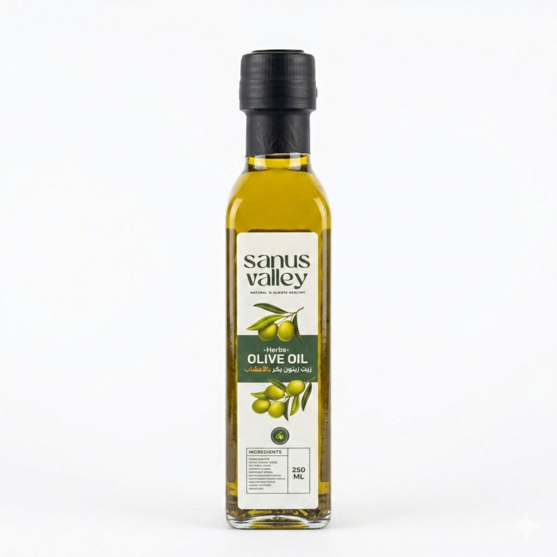 سانوس فالي زيت زيتون بكر خام بالأعشاب 250ml