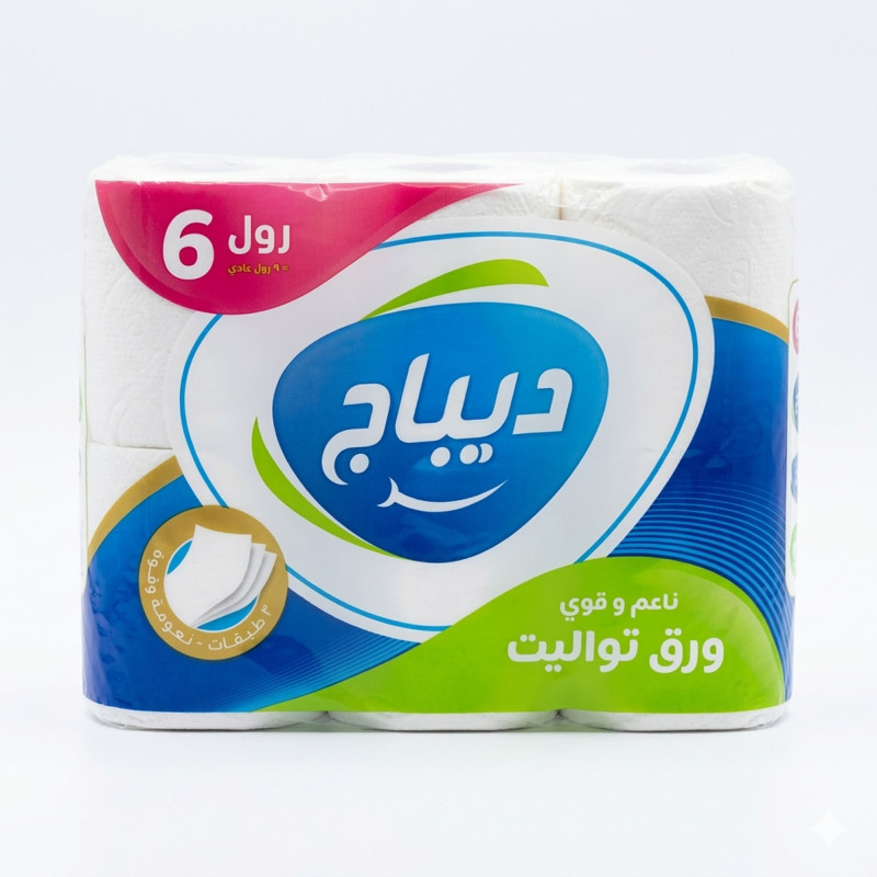 ديباج مناديل تواليت 6 رول