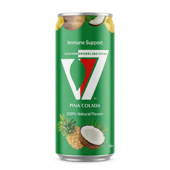 في سفن مشروب فيتامين بنكهة الاناناس وجوز الهند