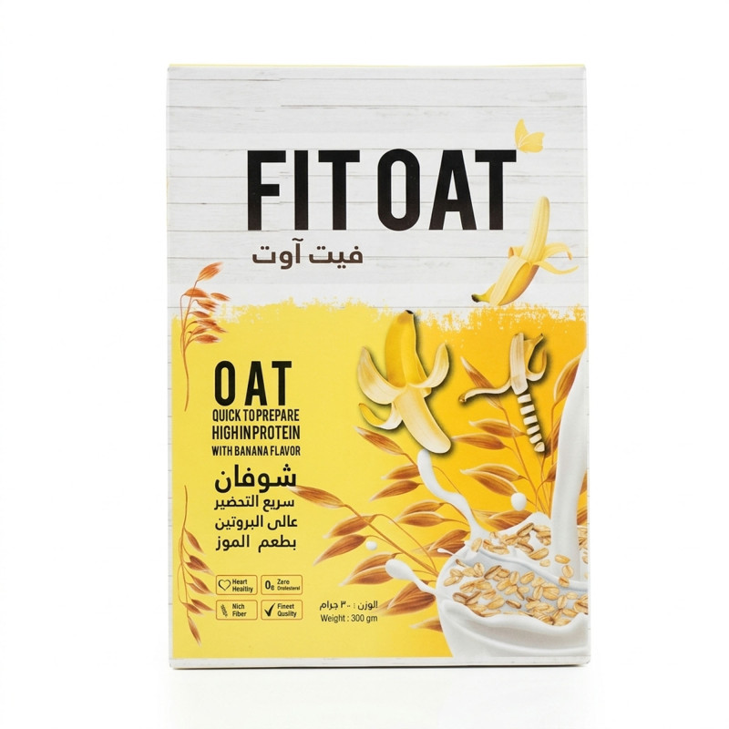 فيت اوت شوفان بطعم الموز 300 جم