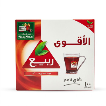 ربيع شاي اسود ناعم 100 فتلة