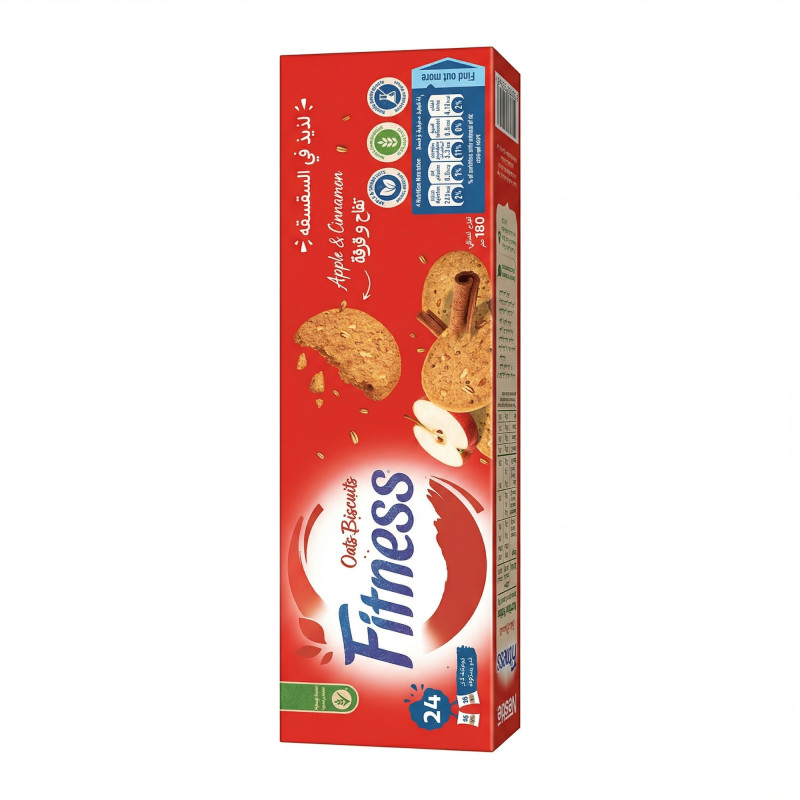 نسلة بسكويت شوفان تفاح وقرفة 180 جم